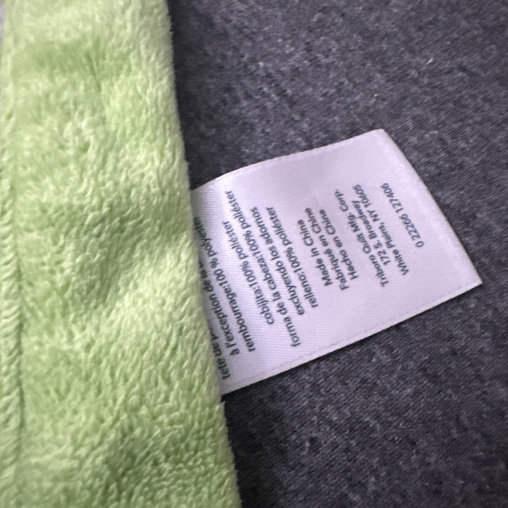 Carters Owl Baby Security Blanket Lovey Plush Stuffed Velour Green Gray Teal - Picture 5 of 7